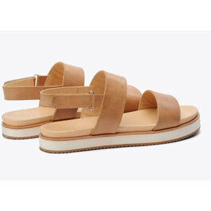 NWT Nisolo WOMEN'S Go-To Flatform Sandal Almond size 9